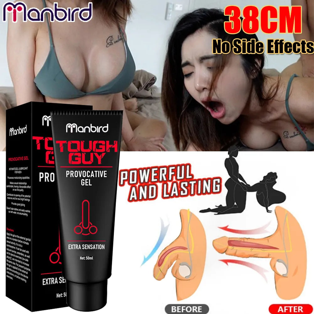Herbal Male Big Dick Cock Penis Enlargement Cream Growth Thickening Sex Toys Lasting Erection Delay Cream Essential Oil XXL Size